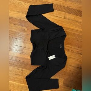 aerie long sleeve cropped workout top